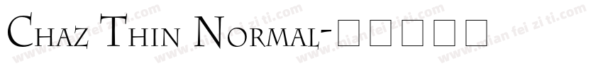 Chaz Thin Normal字体转换